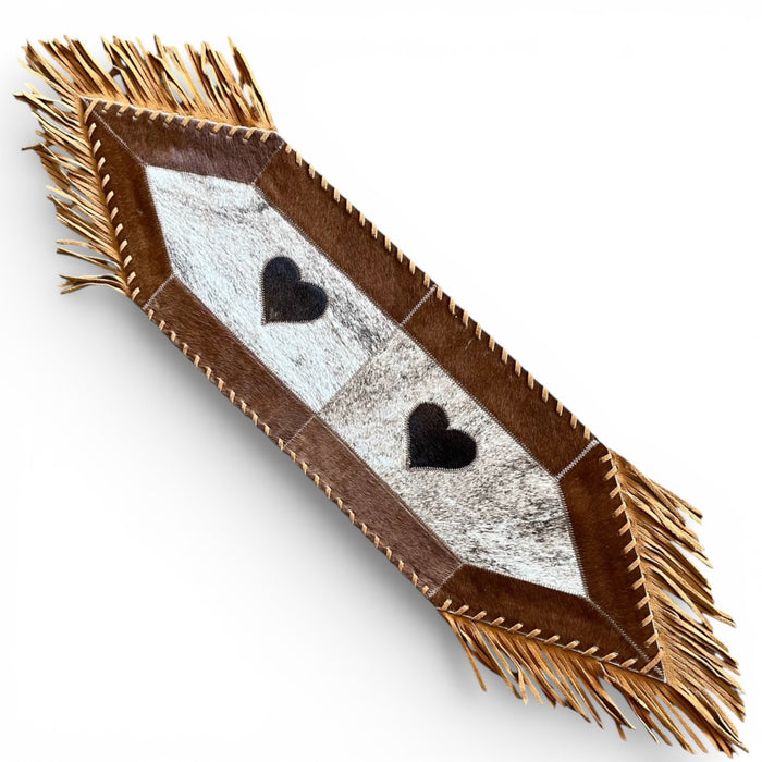 Small Cowhide Table Runners - Heart