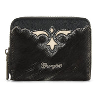 Wrangler Genuine Hair-On Cowhide Zip-Around Wallet