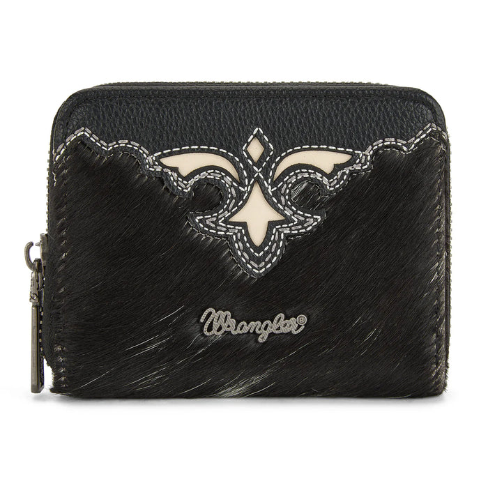 Wrangler Genuine Hair-On Cowhide Zip-Around Wallet