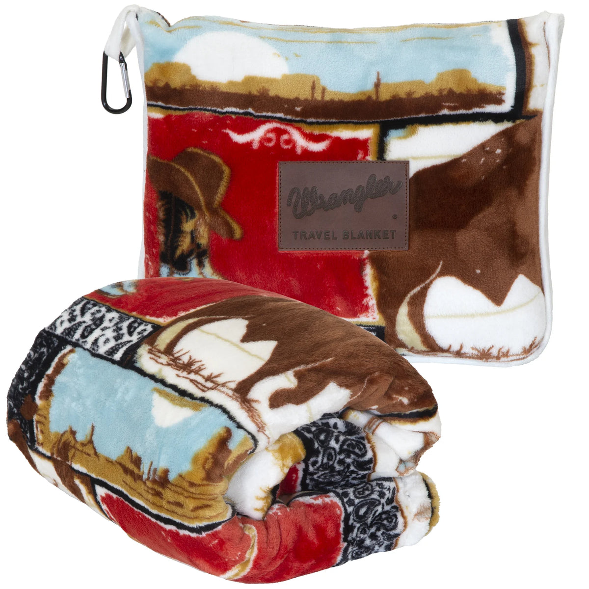 Wrangler Plush Travel Blanket