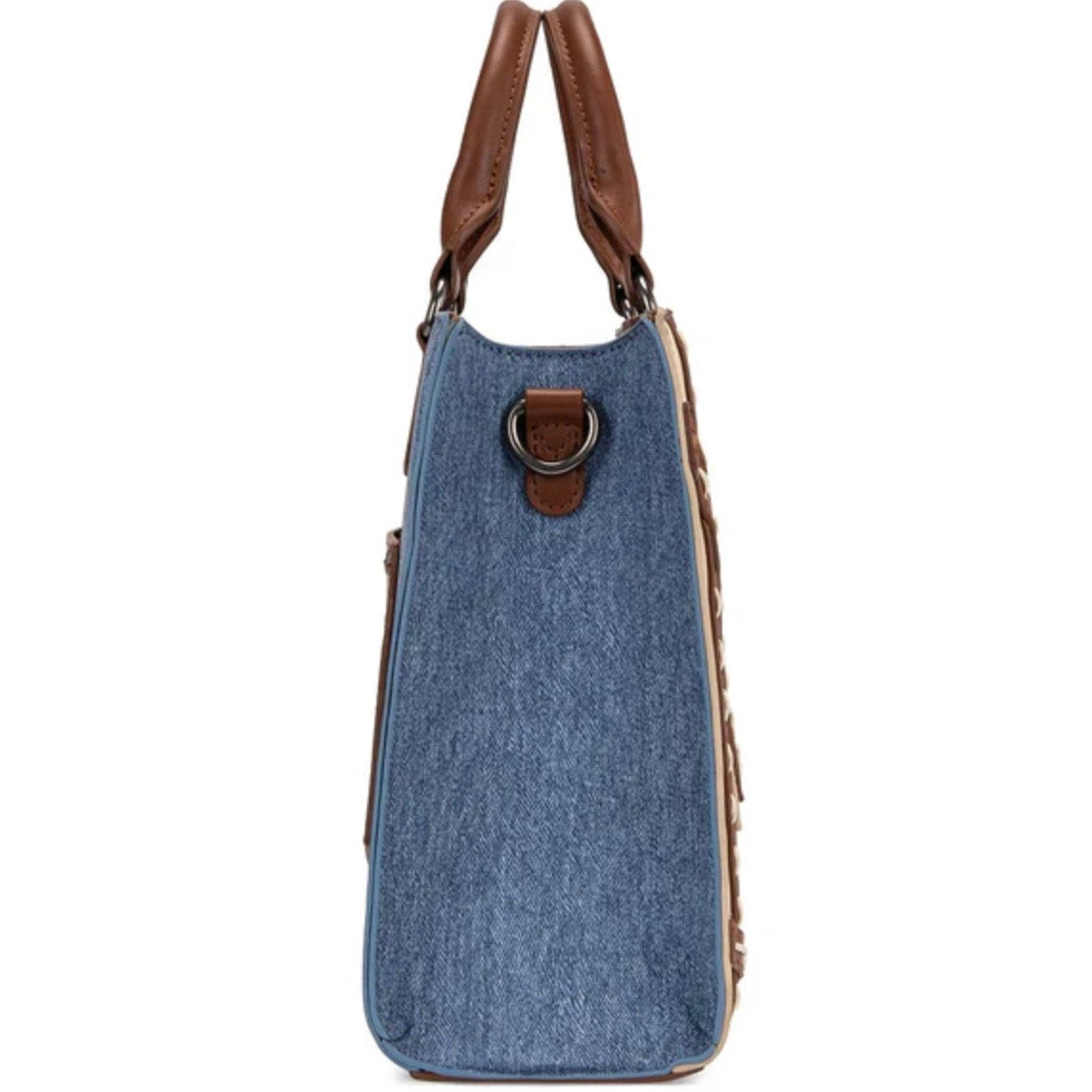 Wrangler Contrast Stitch Chevron Hobo Tote Bag