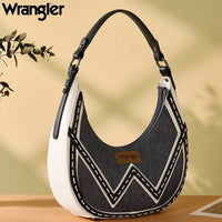 Wrangler Contrast Stitch Chevron Hobo Shoulder Bag