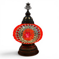 7” Turkish Table Lamp Red