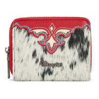 Wrangler Genuine Hair-On Cowhide Zip-Around Wallet