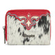 Wrangler Genuine Hair-On Cowhide Zip-Around Wallet