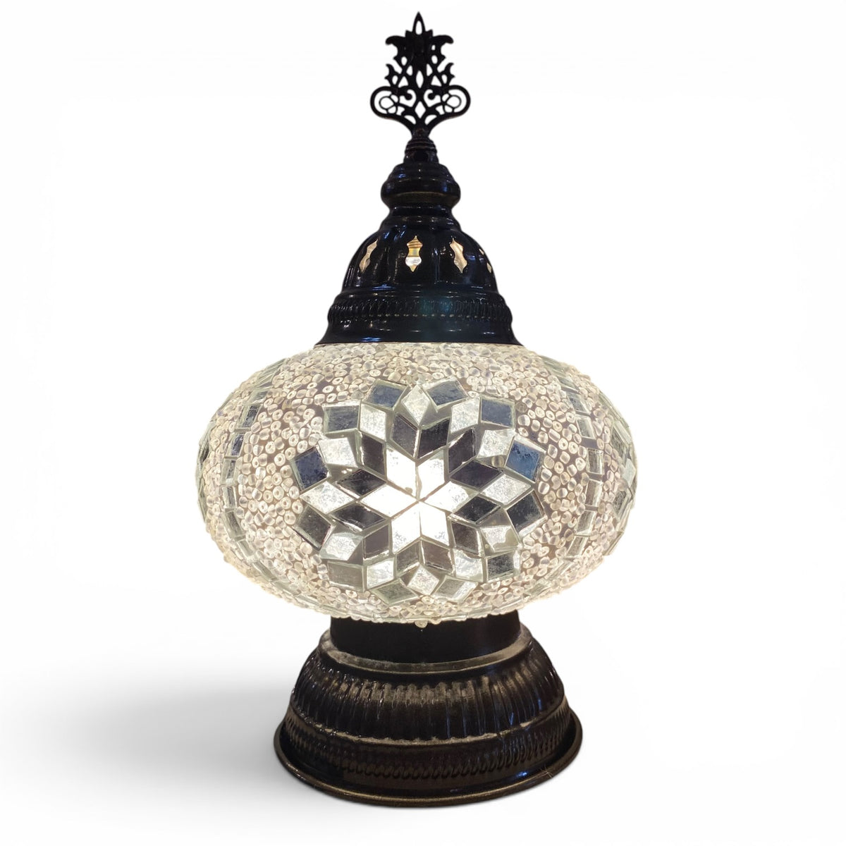 7” Turkish Table Lamp White
