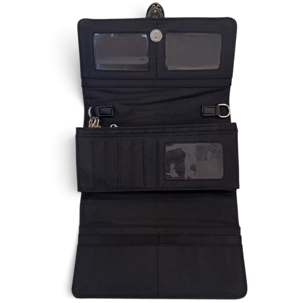 Gold Decal Concho Zip Wallet