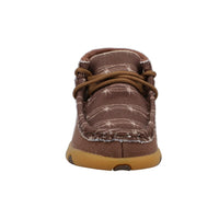 Infant’s Chukka Driving Moc - Dark Brown & White