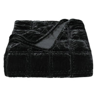 Faux Silk Velvet Stitch Throw