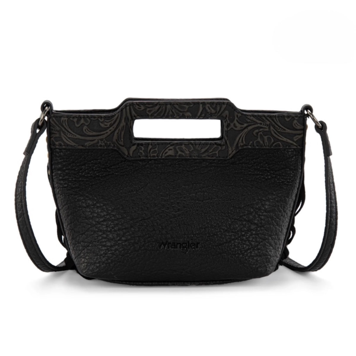 Genuine Cowhide Top Handle Fringe Crossbody