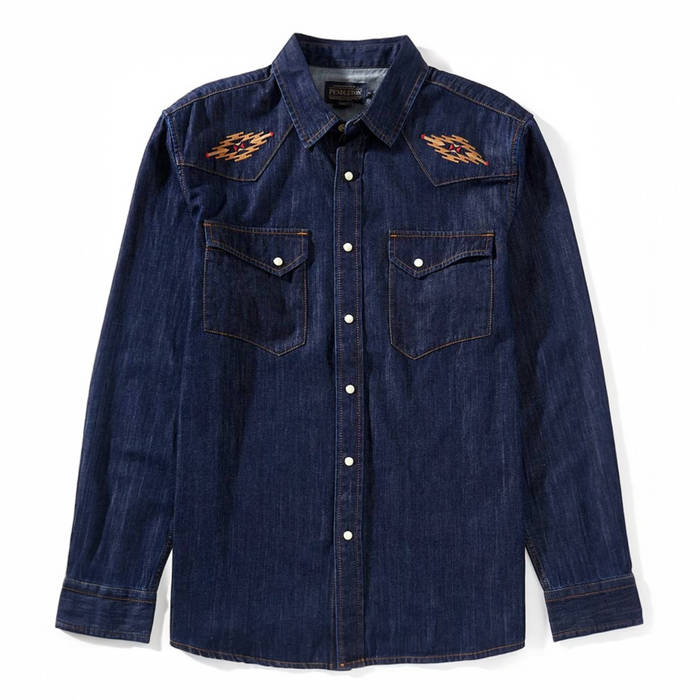 Men’s Pendleton Gambler Denim Long Sleeve Woven Shirt