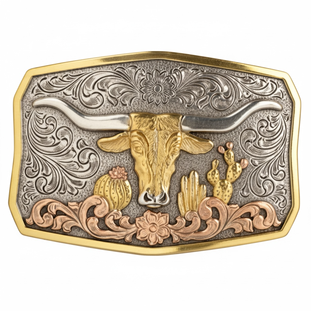 Men's Antique Longhorn Buckle