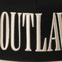 OUTLAW 3D Letter Embroidered Two-Tone Trucker Hat: CRM-BLK / ONE SIZE