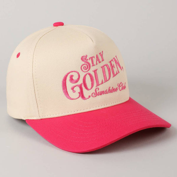 Stay Golden Sunshine Club Embroidery Trucker Hat: Mint / ONE SIZE