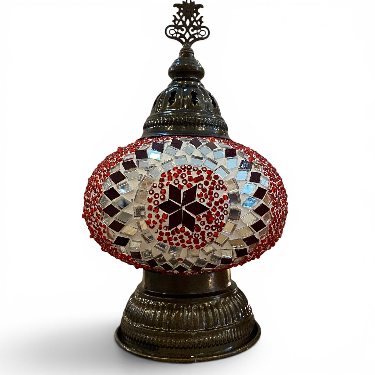 7” Turkish Table Lamp Red