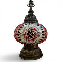 7” Turkish Table Lamp Red
