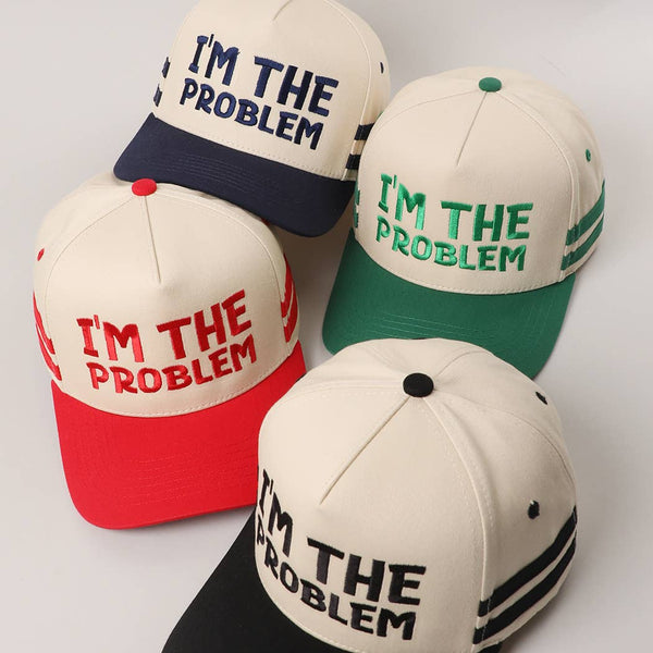 I'm The Problem Cotton Two Stripes Trucker Hat