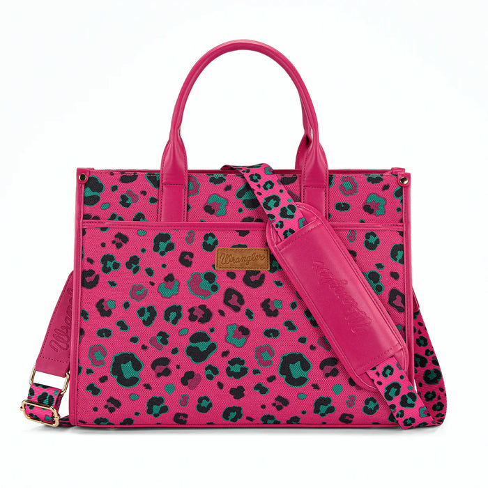 Wrangler Leopard Print Canvas Oversized Tote