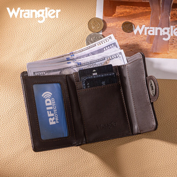 Wrangler Floral Embossed Trifold Wallet