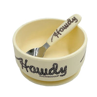 Howdy Fresh & Messy Silicone Suction Bowl & Spoon Set