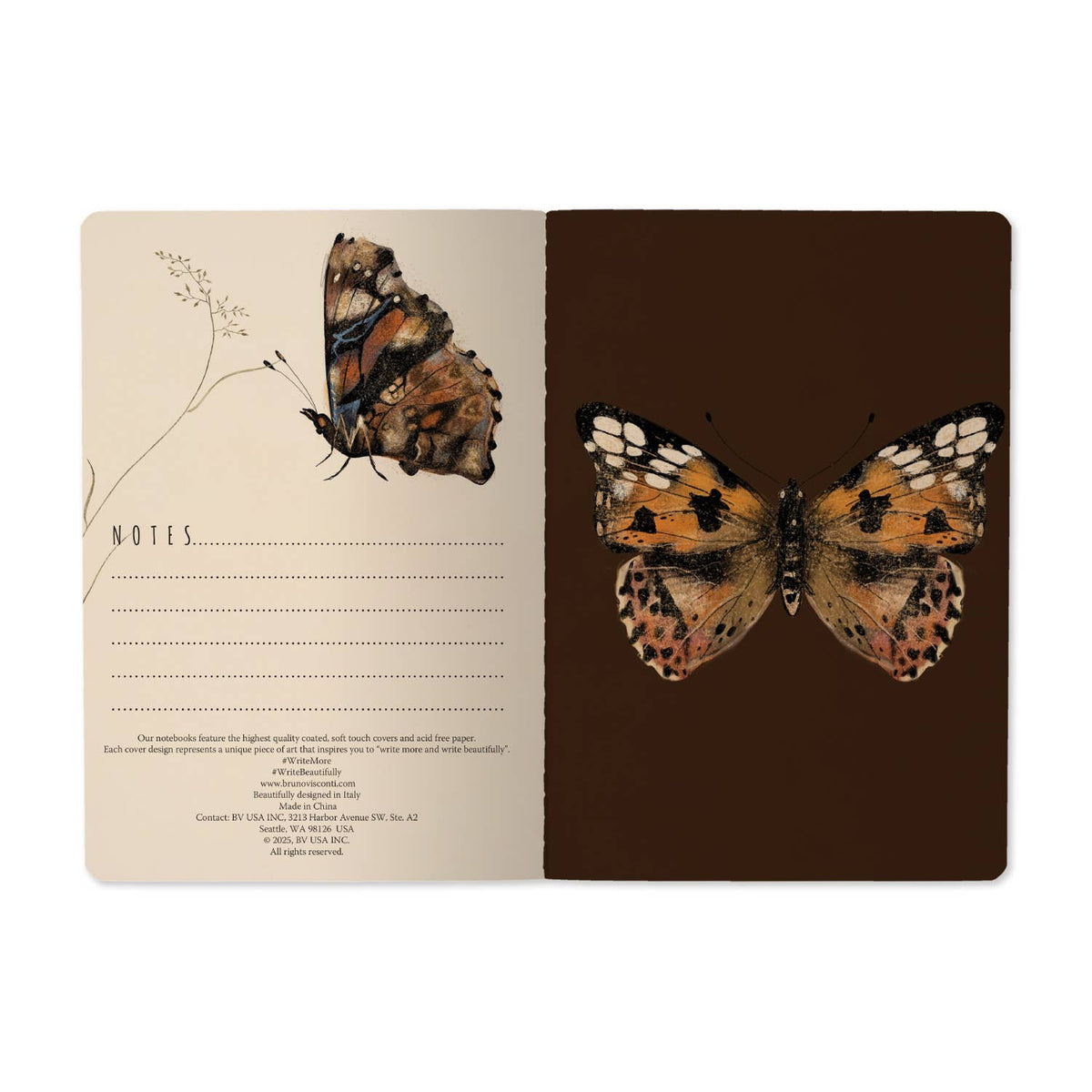 Butterflies on Blush Notebook