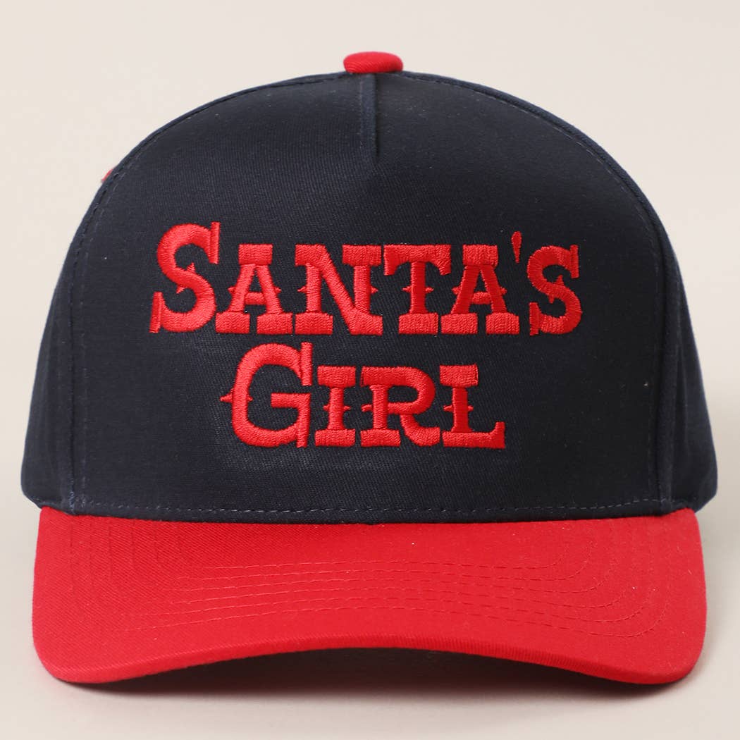 Santa’s Girl Embroidery Trucker Hat