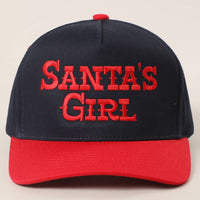 Santa’s Girl Embroidery Trucker Hat