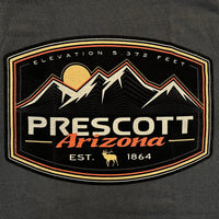 Olive Green Mountain Scene With Elk T-Shirts