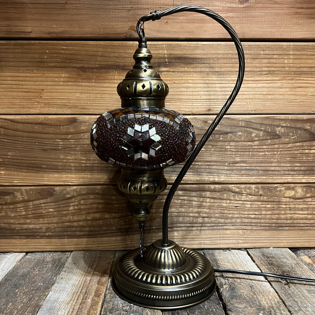 Handmade Half a Heart Turkish Lamps - Red