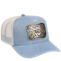 Stetson Denim Plaque Trucker Hat
