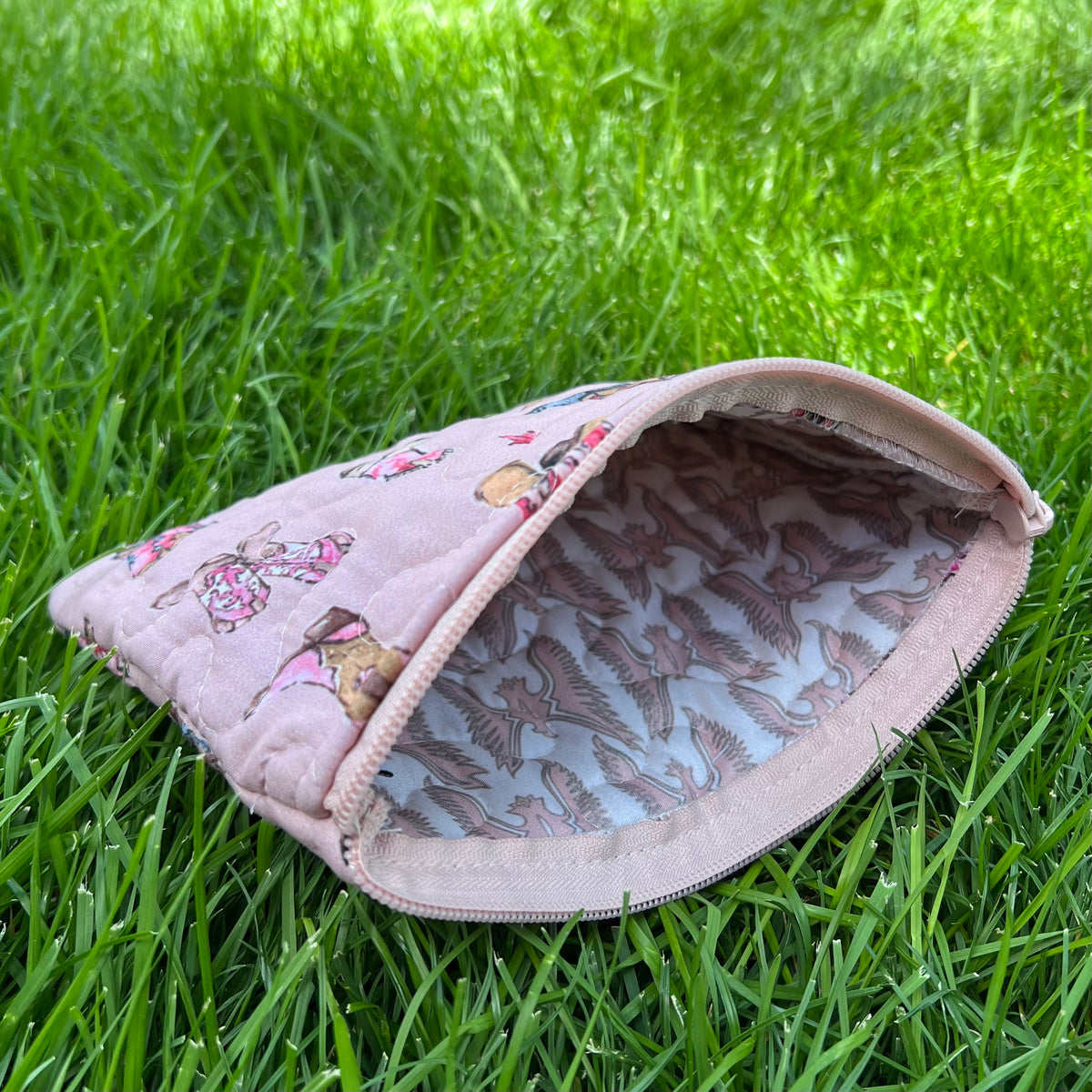 Thunderbird Boots Small Makeup Bag - Rose