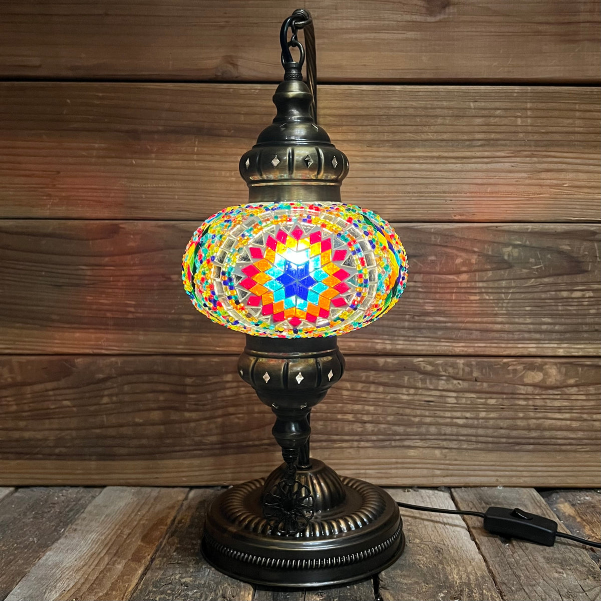 Handmade Half a Heart Turkish Lamps - Multicolored