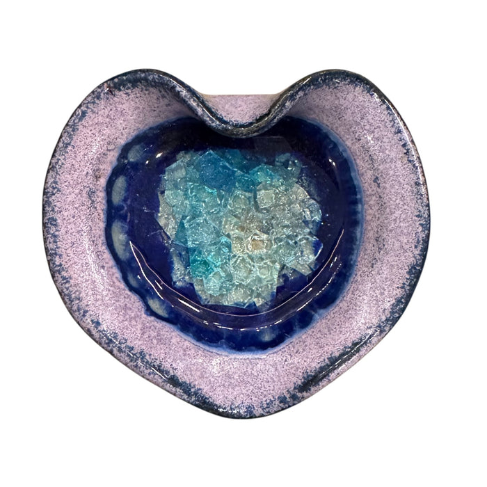 Handmade Mini Heart Glass Dish