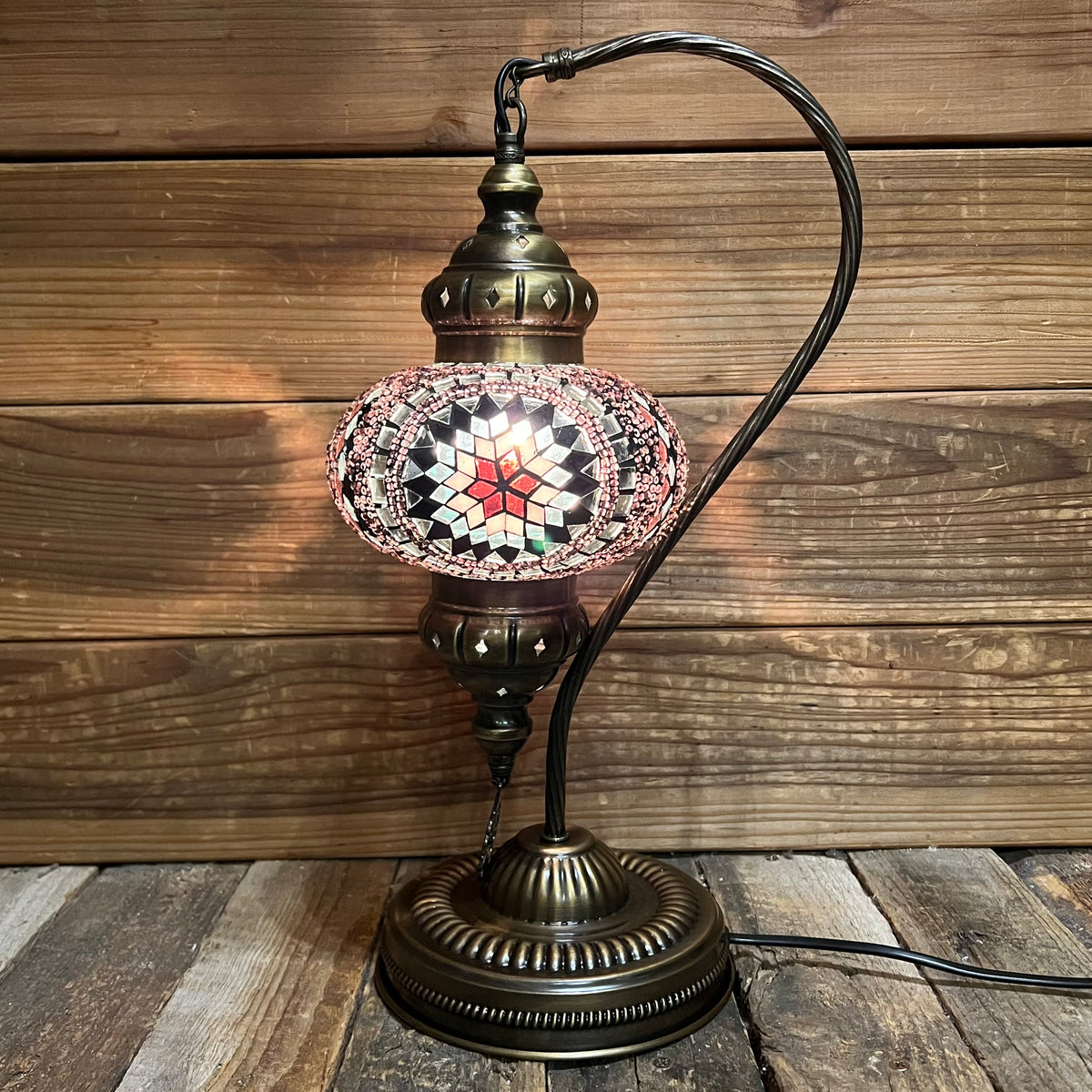Handmade Half a Heart Turkish Lamps - Purple