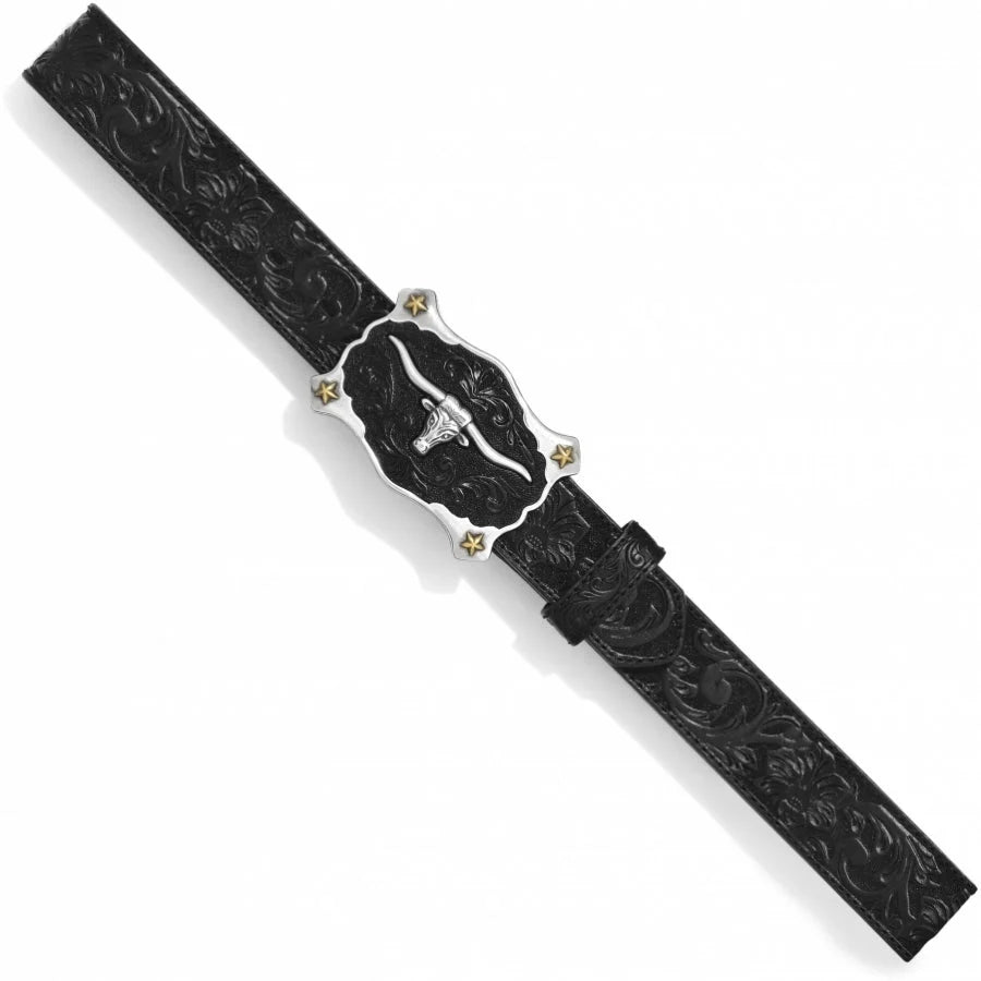 Classic Longhorn Belt- Black