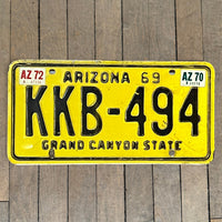 Arizona License Plate- Yellow