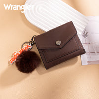 Wrangler Tri-Fold Wallet with Keyring Pom Pom