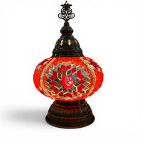 7” Turkish Table Lamp Red