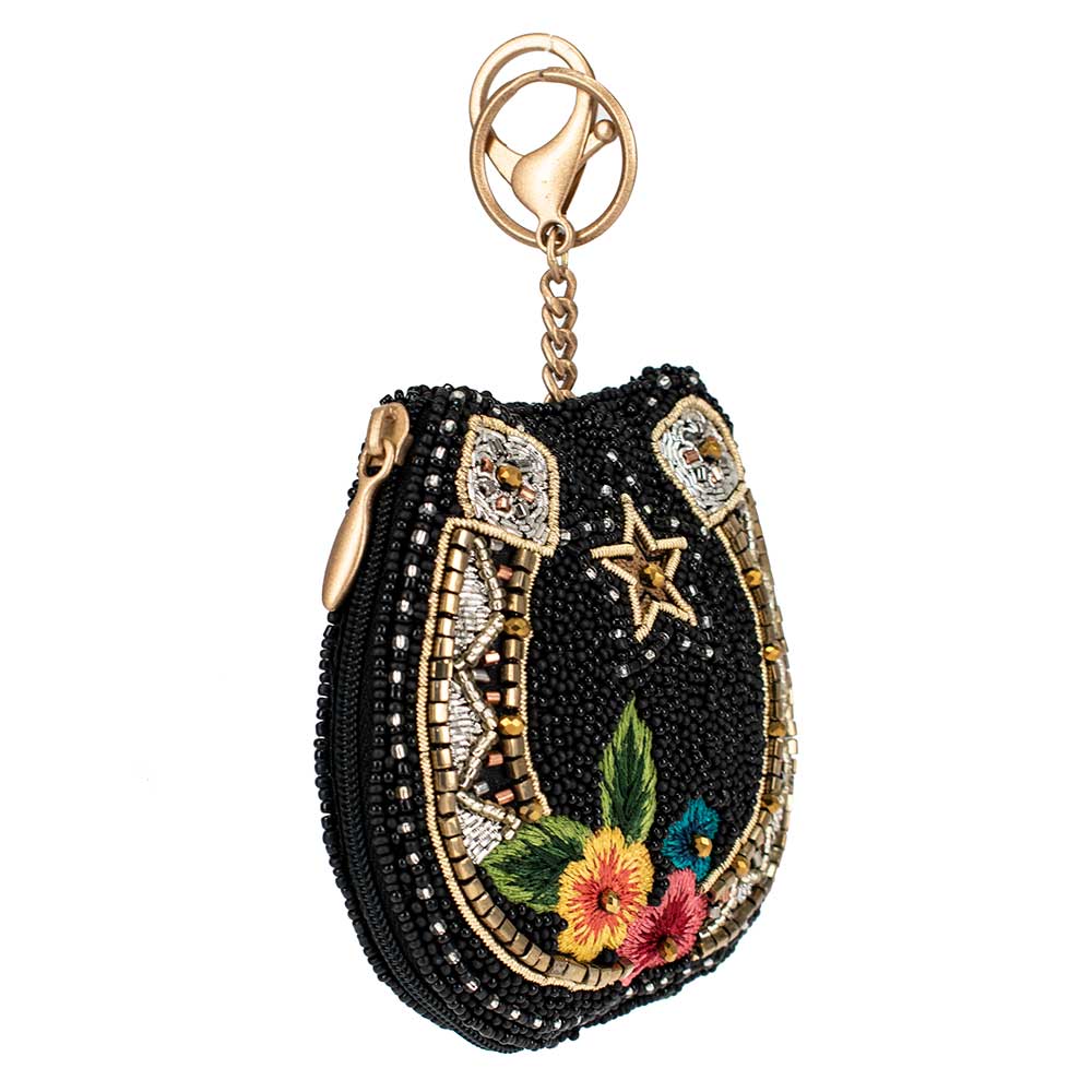 Good Luck Beaded Horse Shoe Coin Purse/Key Fob