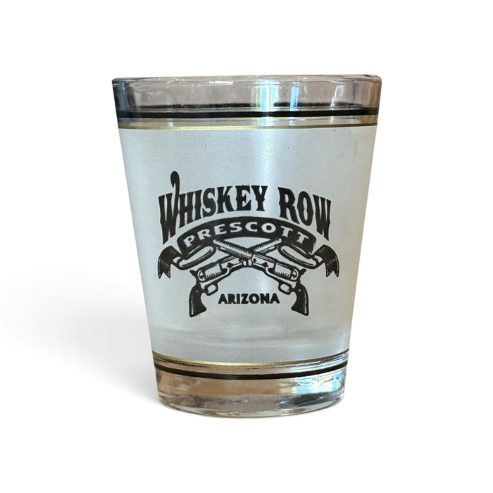 Whiskey Row Frosted Glass Shot Glass