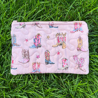 Thunderbird Boots Small Makeup Bag - Rose