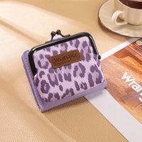 Leopard Print Bi-Fold Wallet With Coin Purse