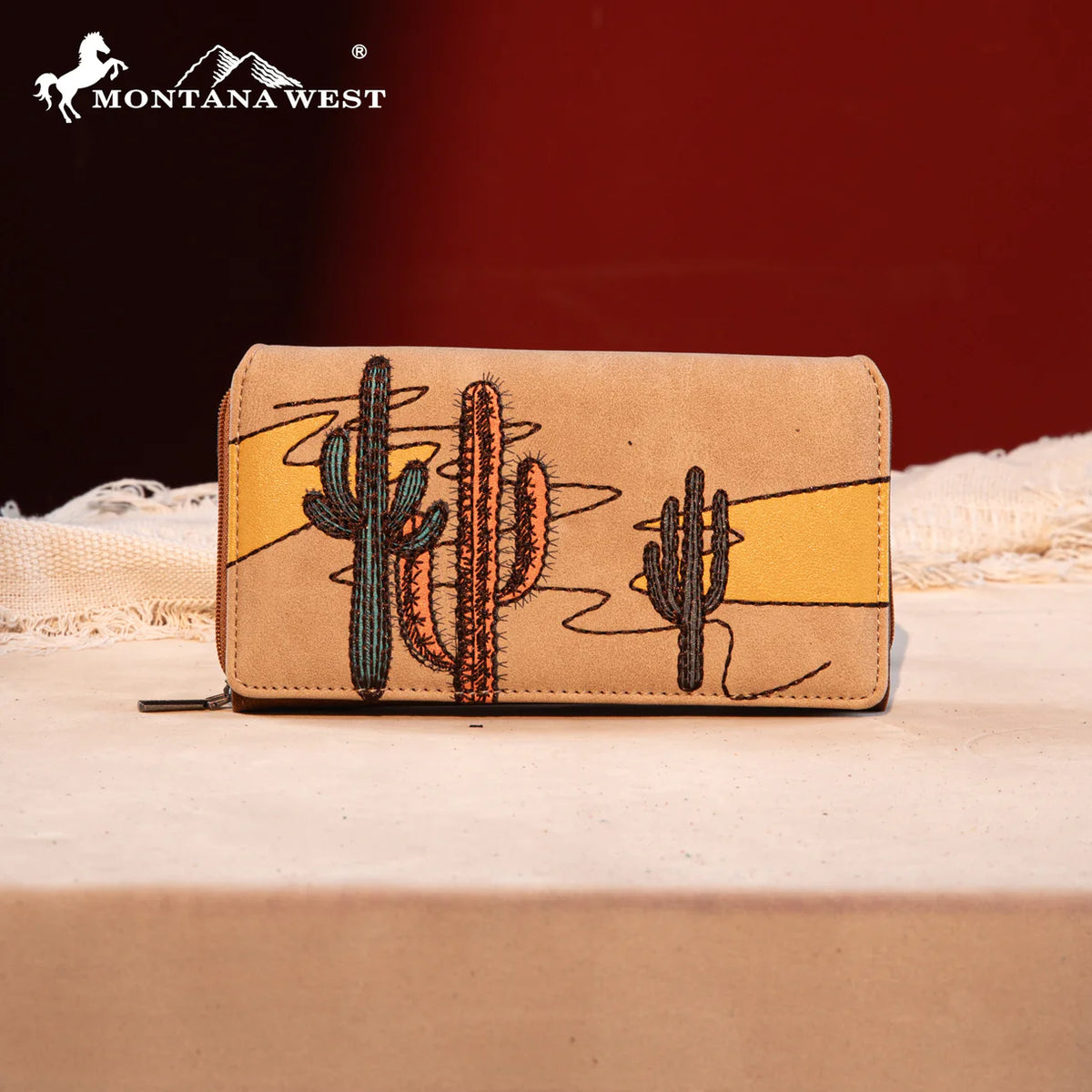 Montana West Embroidered Collection Long Wallet