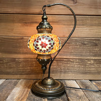 Handmade Half a Heart Turkish Lamps - Brown