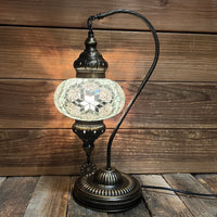 Handmade Half a Heart Turkish Lamps - White