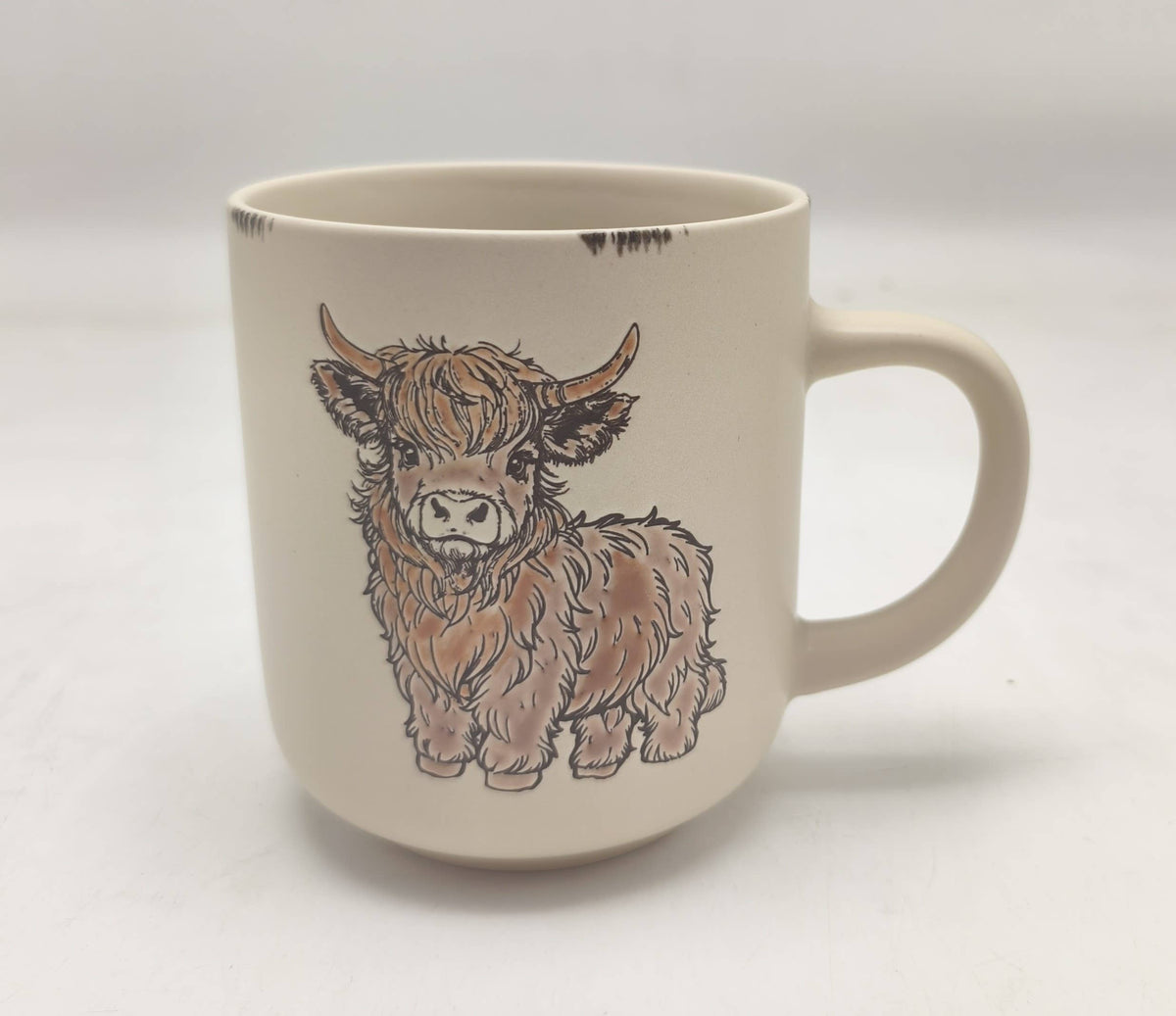 Highland Cow Beige 17Oz Mug