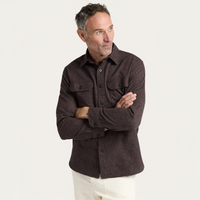 MEN'S PENDLETON BURNSIDE COTTON FLANNEL SHIRT-BROWN HEATHER