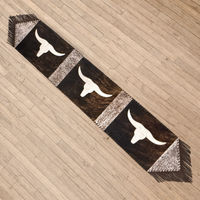 Large Cowhide Table Runner - Longhorn
