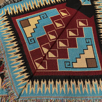 Brazos Turquoise - Southwest - Cotton Woven Throw Blanket