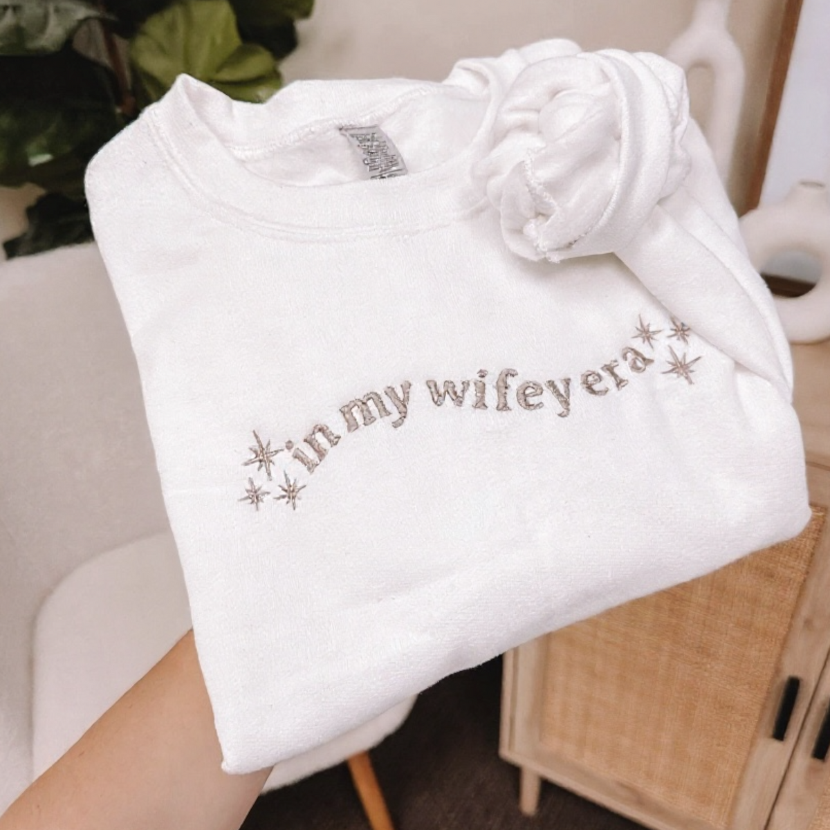 Embroidered In My Wifey Era Crewneck